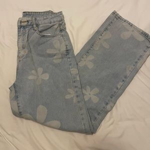 womens flare flower pants